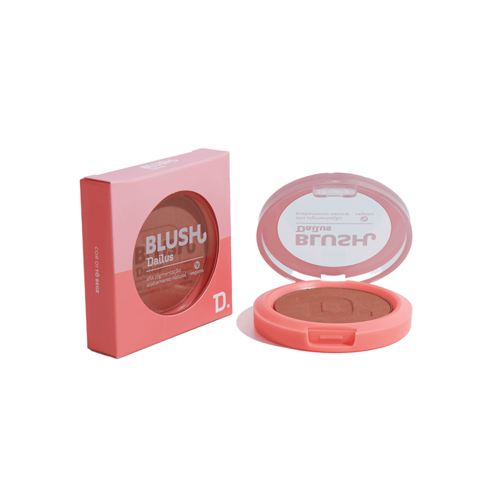 BLUSH DAILUS ALTA PIGMENTAÇÃO ACABAMENTO NATURAL 01 TÔ BEGE 4,5G