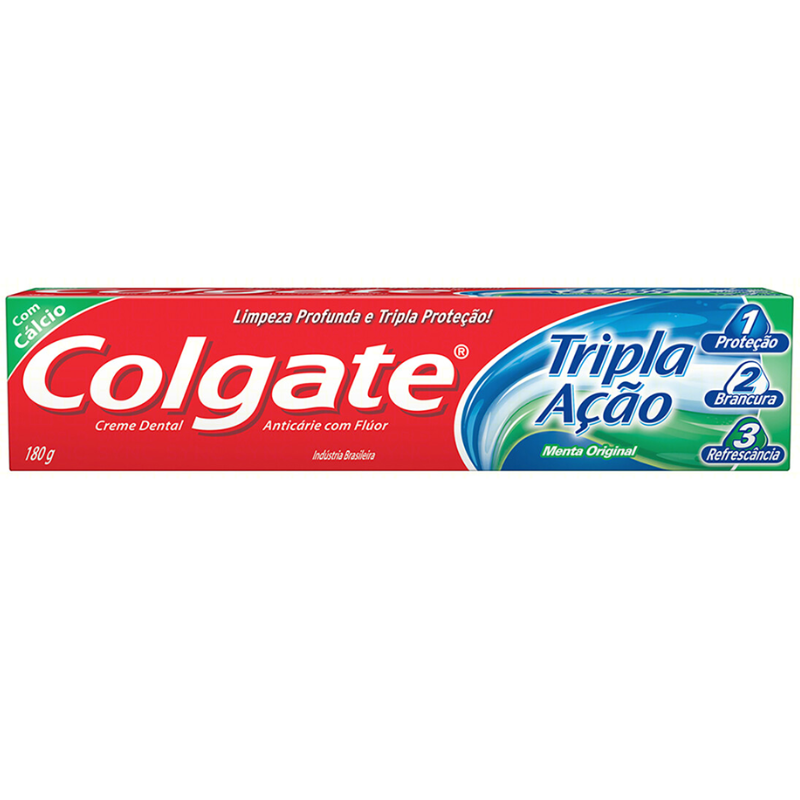 CREME COLGATE TRIPLA AÇÃO MENTA ORIGINAL 180G