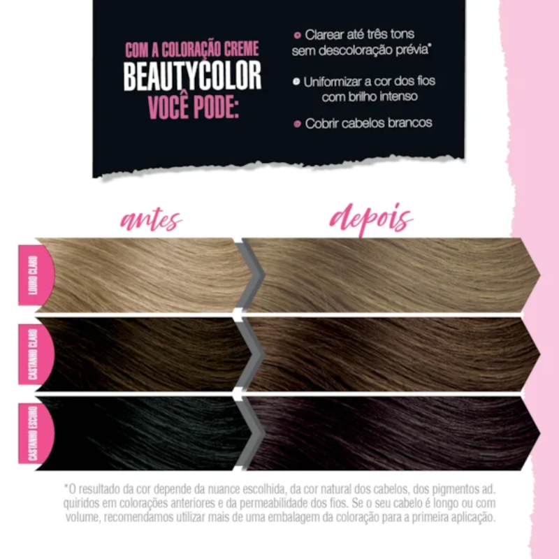 KIT TINTA CAPILAR BEAUTYCOLOR 9.1 LOURO MUITO CLARO ACINZENTADO