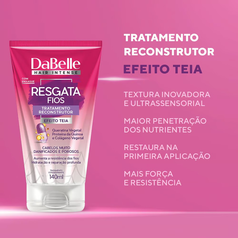 CREME CAPILAR DABELLE RESGATA FIOS EFEITO TEIA 140ML