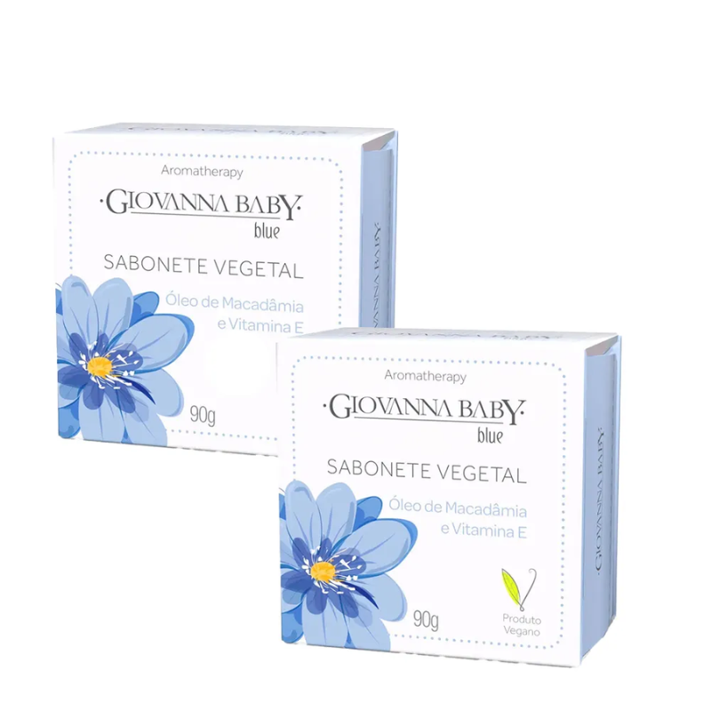 KIT GIOVANNA BABY DEO COLÔNIA DESODORANTE 20ML + 2 SABONETES EM BARRA 90G BLUE