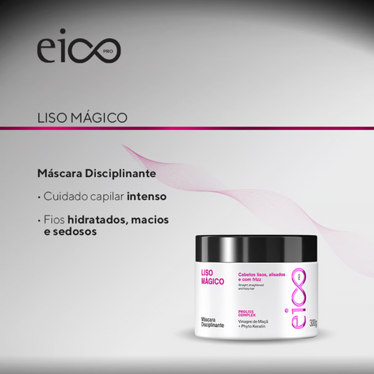 MÁSCARA CAPILAR EICO PRO LISO MÁGICO 300G