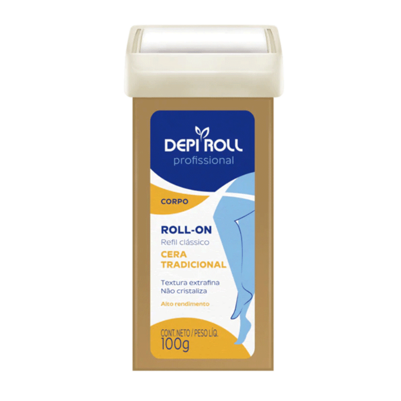 CERA DEPILATÓRIA CORPORAL DEPI ROLL TRADICIONAL ROLL ON 100G