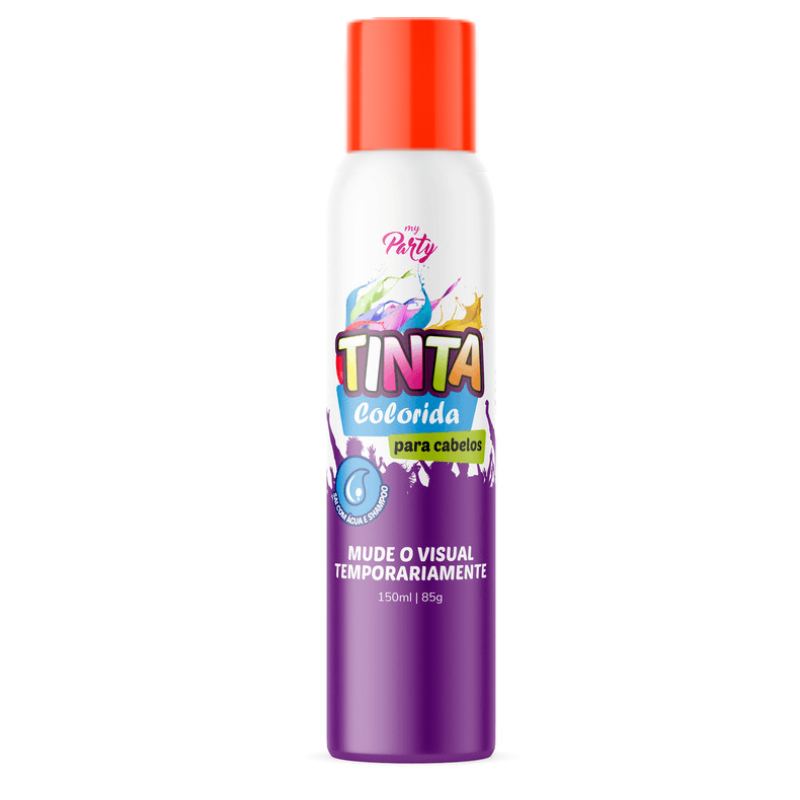 TINTA CAPILAR SPRAY MY PARTY COLORIDA VERMELHO NEON 150ML