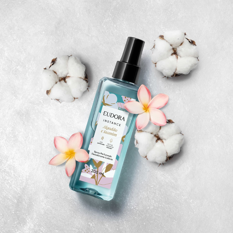 SPRAY PERFUMADO EUDORA ALGODÃO E JASMIM 200ML