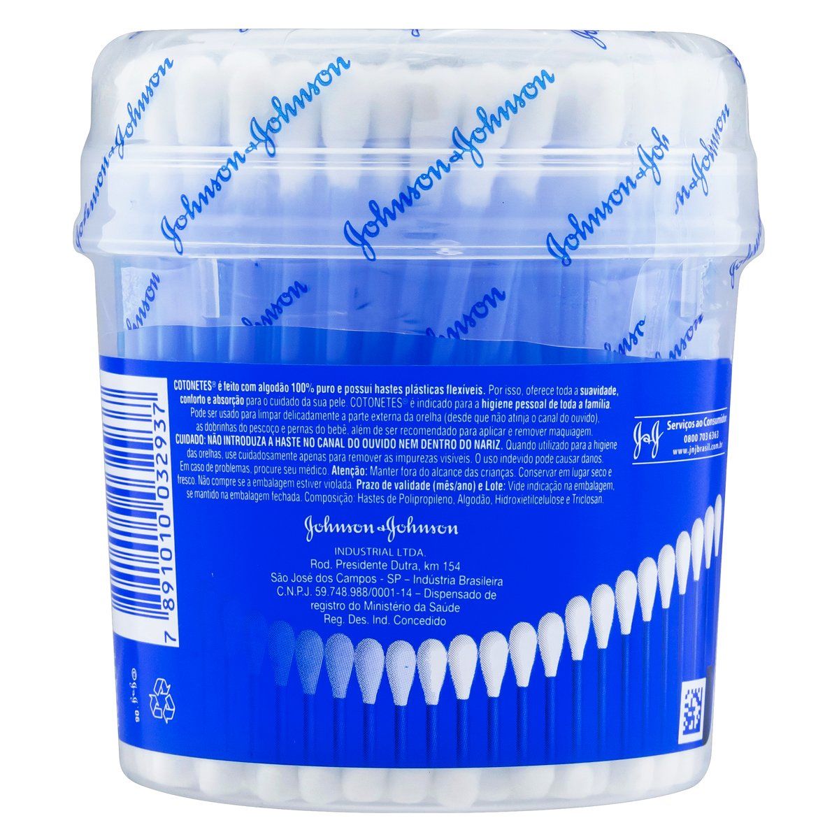 HASTES FLEXIVEIS JOHNSON & JOHNSON COTONETES 150 UNIDADES