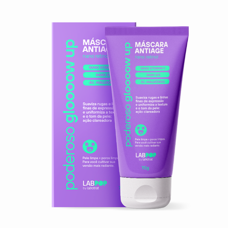 MÁSCARA FACIAL LABPOP ANTIAGE PODEROSO GLOOOOW UP 70G