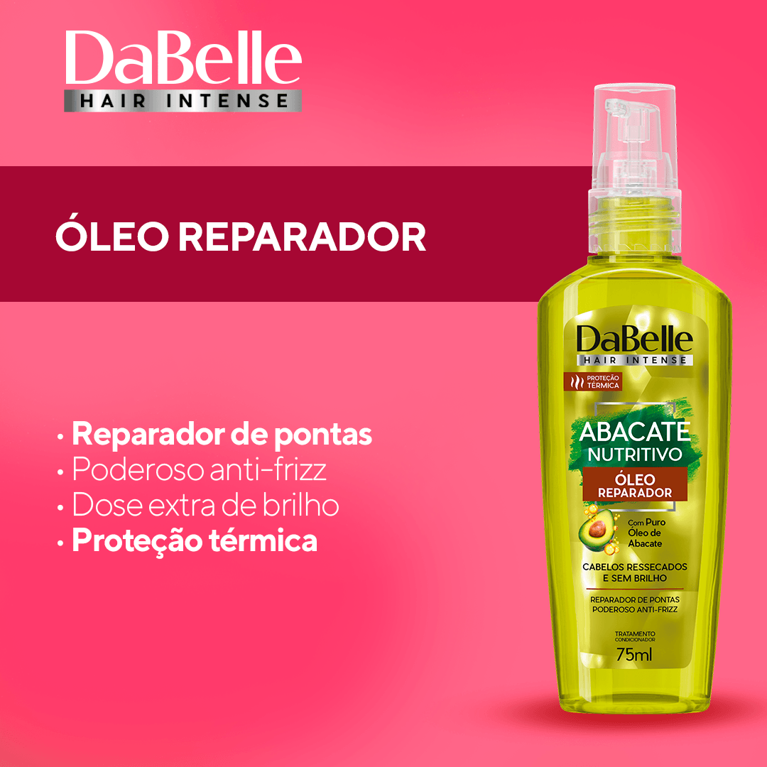 ÓLEO CAPILAR DABELLE REPARADOR ABACATE NUTRITIVO 75ML