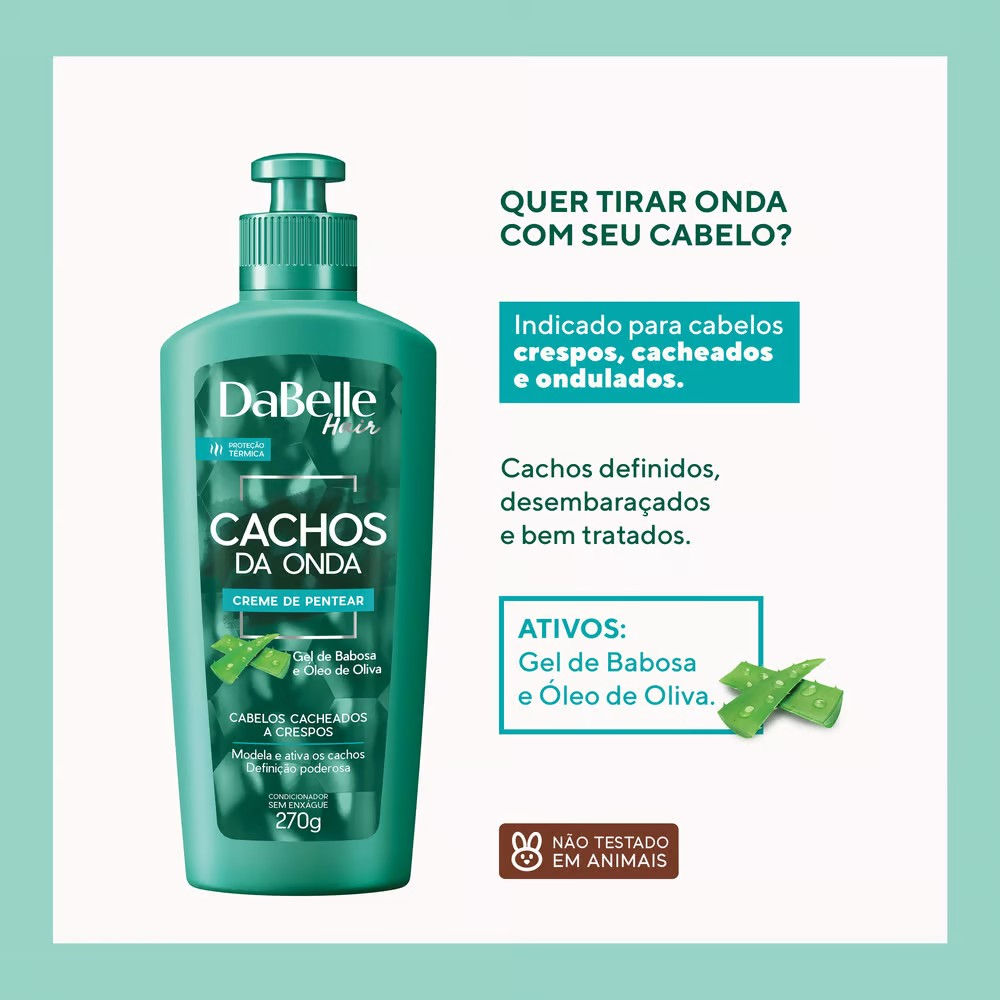CREME PARA PENTEAR DABELLE CACHOS DA ONDA 270G