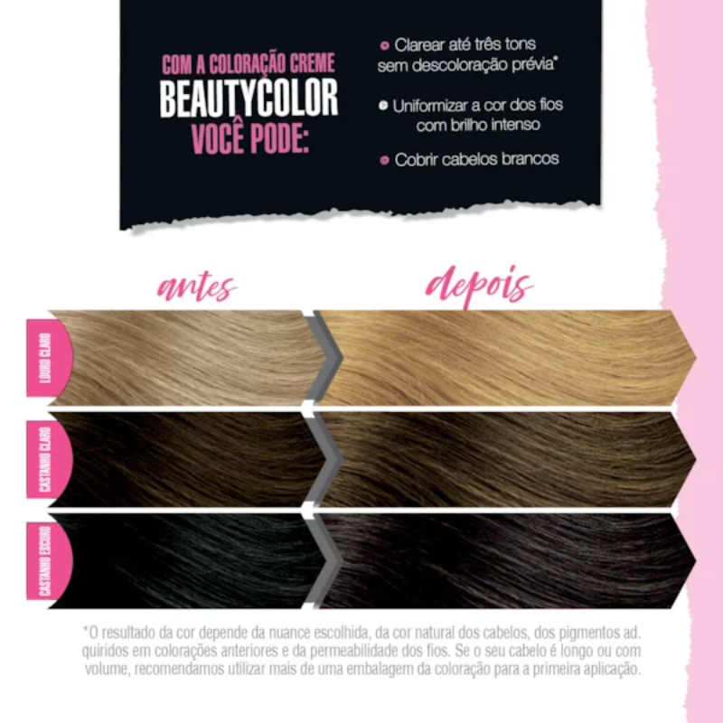 KIT TINTA CAPILAR BEAUTYCOLOR 9.0 LOURO MUITO CLARO