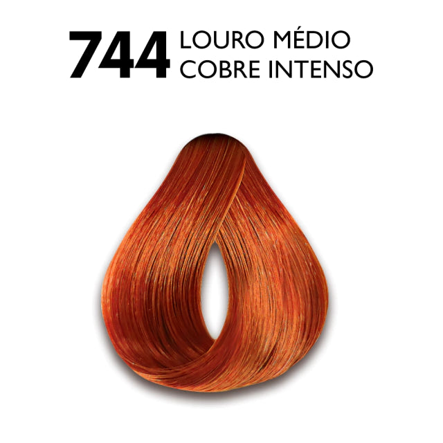 TONALIZANTE CAPILAR HASKELL EXCLLUSIV 744 LOURO MÉDIO COBRE INTENSO