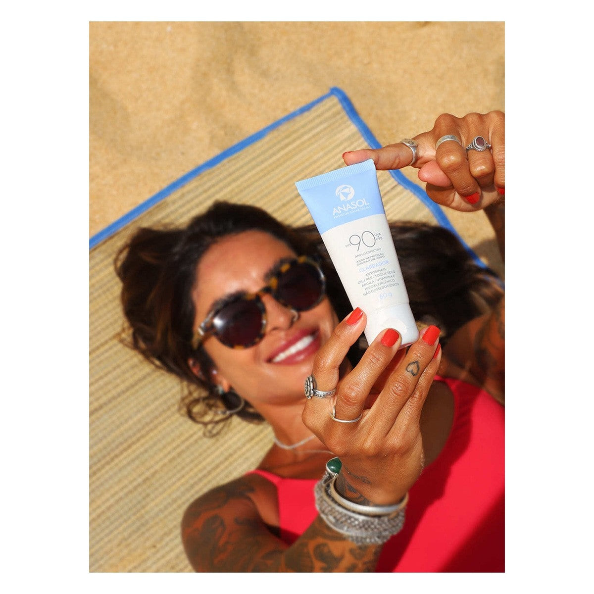 PROTETOR SOLAR FACIAL ANASOL CLAREADOR FPS 90 UVA+UVB 60G