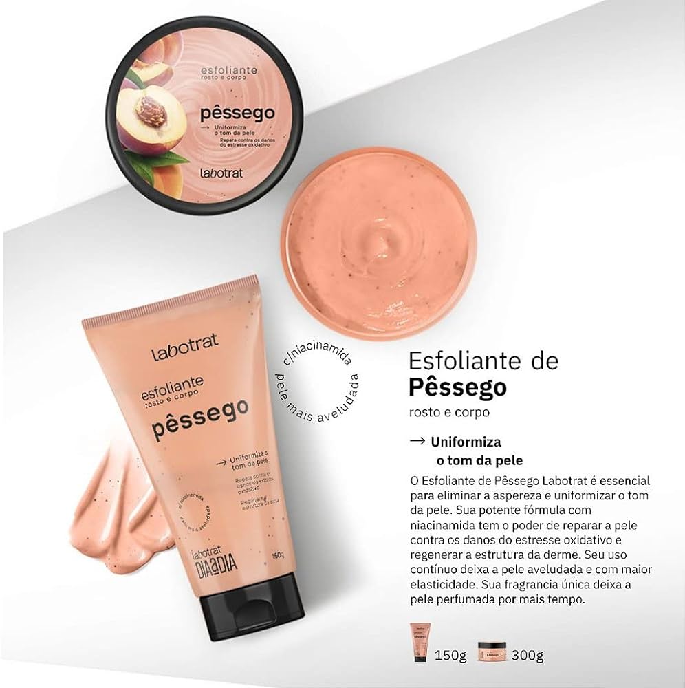 CREME ESFOLIANTE LABOTRAT PÊSSEGO 300G