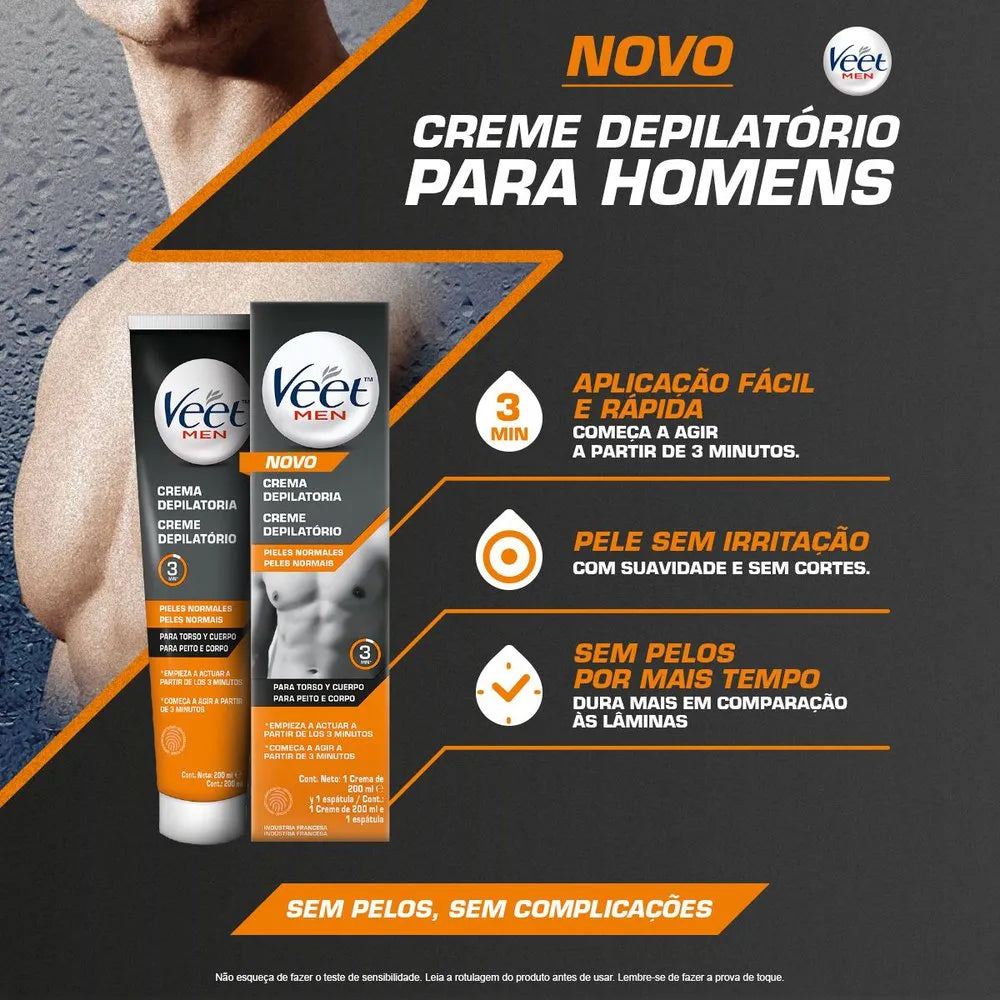CREME DEPILATÓRIO VEET MEN 200ML