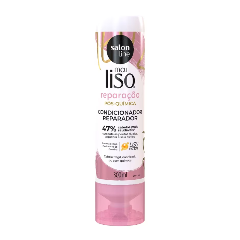 CONDICIONADOR SALON LINE REPARADOR MEU LISO REPARAÇÃO PÓS-QUÍMICA 300ML