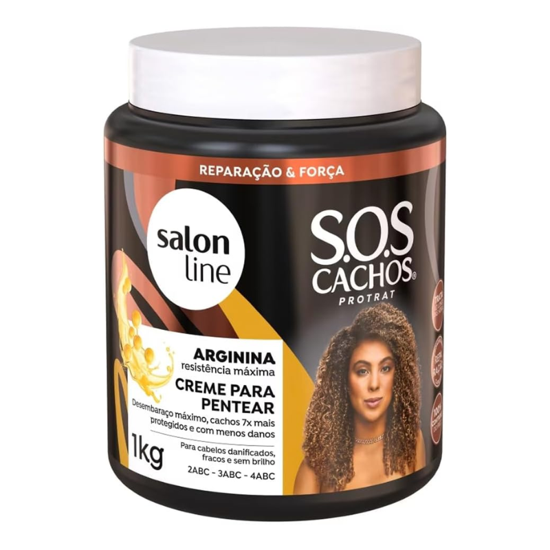 CREME PARA PENTEAR S.O.S CACHOS ARGININA SALON LINE 1KG
