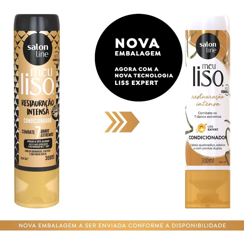 CONDICIONADOR SALON LINE MEU LISO RESTAURAÇÃO INTENSA 300ML