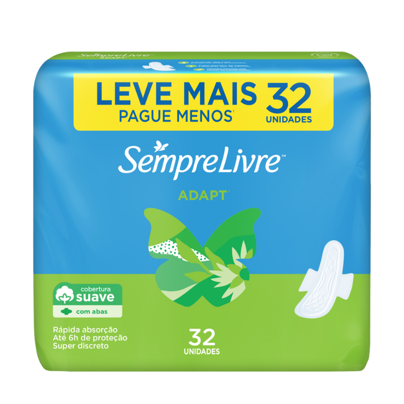 SEMPRE LIVRE ABSORVENTE EXTERNO COM ABAS SUAVE 32UN