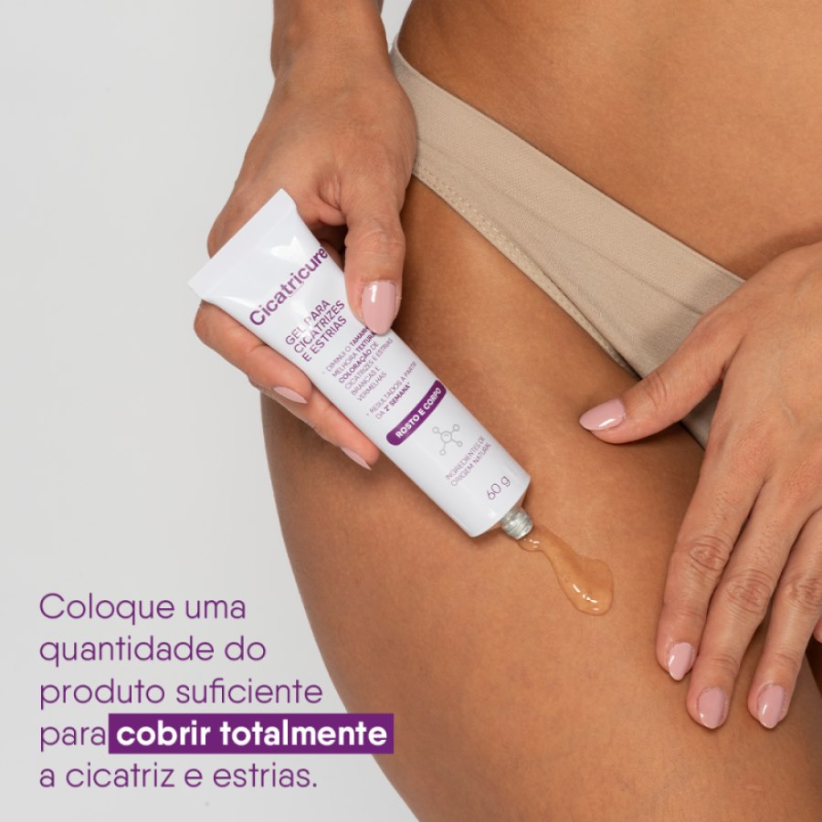 GEL CICATRICURE PARA CICATRIZES E ESTRIAS 60G