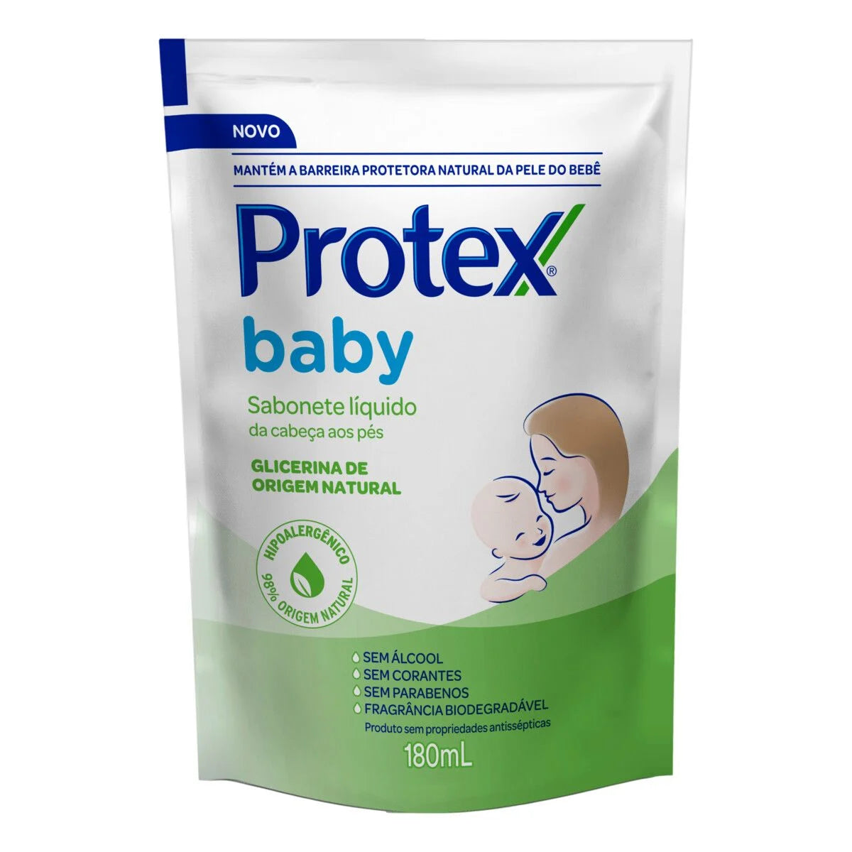 SABONETE LÍQUIDO PROTEX BABY GLICERINA DE ORIGEM NATURAL REFIL 180ML