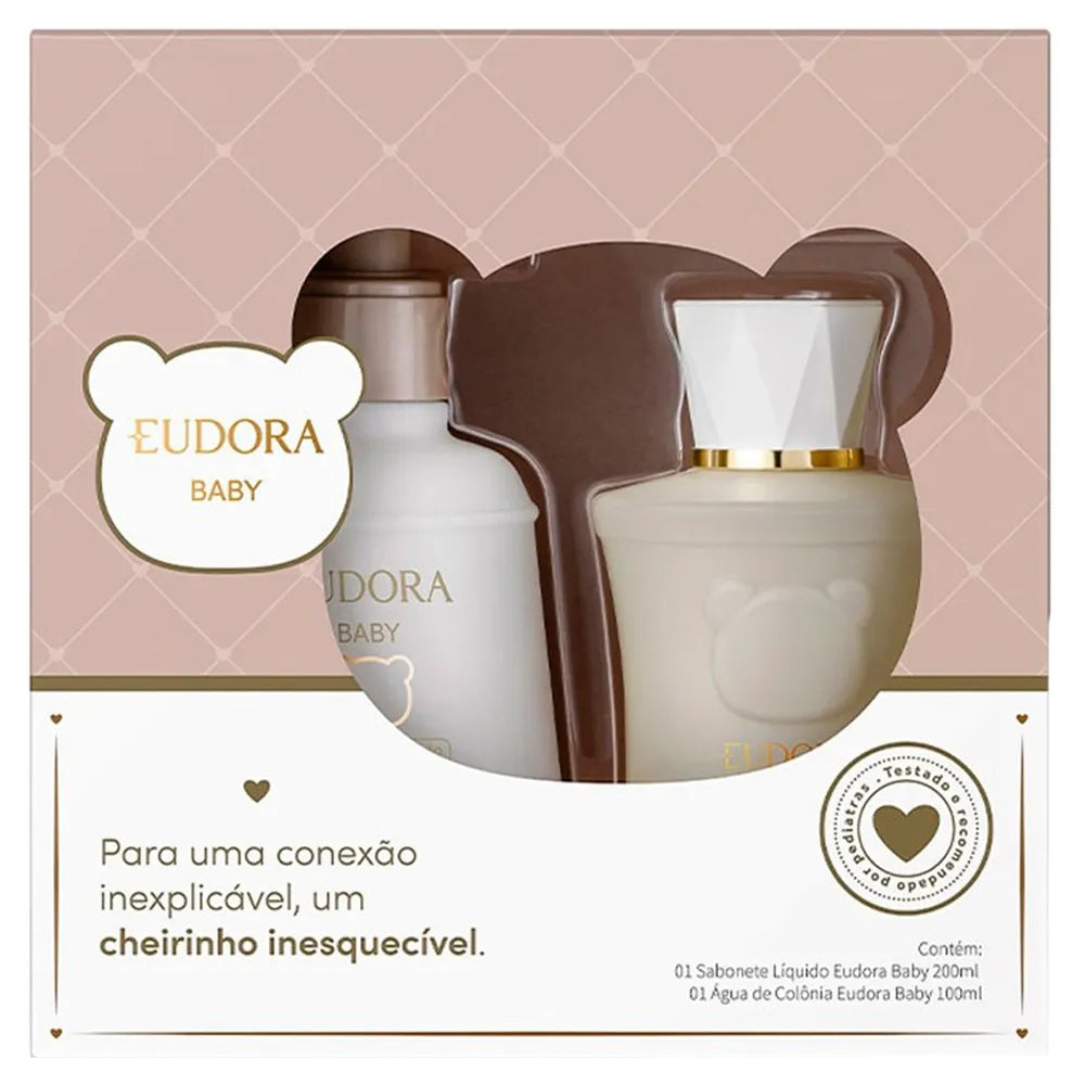 KIT EUDORA COLÔNIA 10ML +SABONETE LÍQUIDO 125ML MEU PRIMEIRO PRESENTE
