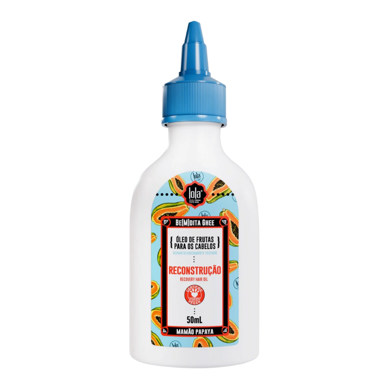 ÓLEO CAPILAR LOLA DE FRUTAS RECONSTRUÇÃO MAMÃO PAPAYA BE(M)DITA GHEE 50ML