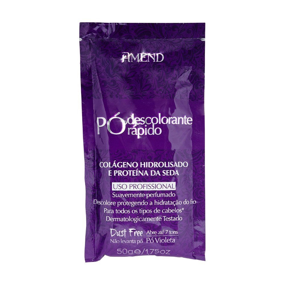 PÓ DESCOLORANTE AMEND RÁPIDO COLÁGENO HIDROLISADO E PROTEÍNA DE SEDA 50G