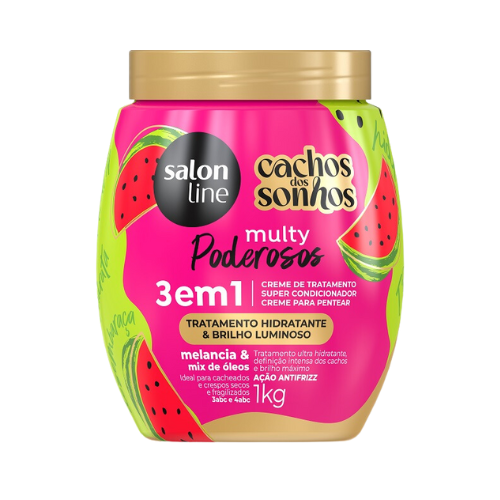 CREME PARA PENTEAR SALON LINE MULTY PODEROSOS 3 EM 1 MELANCIA 1KG
