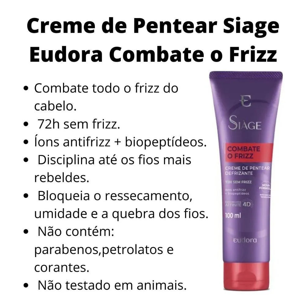 CREME PARA PENTEAR DEFRIZANTE SIÀGE COMBATE FRIZZ 100ML