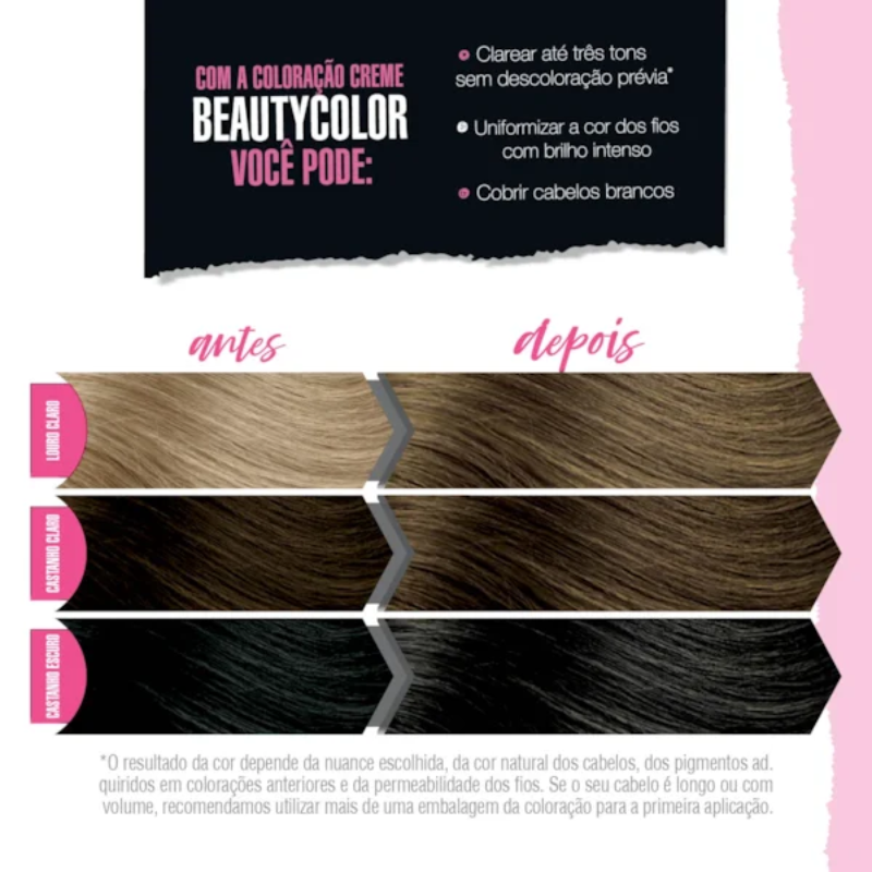 TINTA CAPILAR BEAUTYCOLOR 7.0 LOURO NATURAL