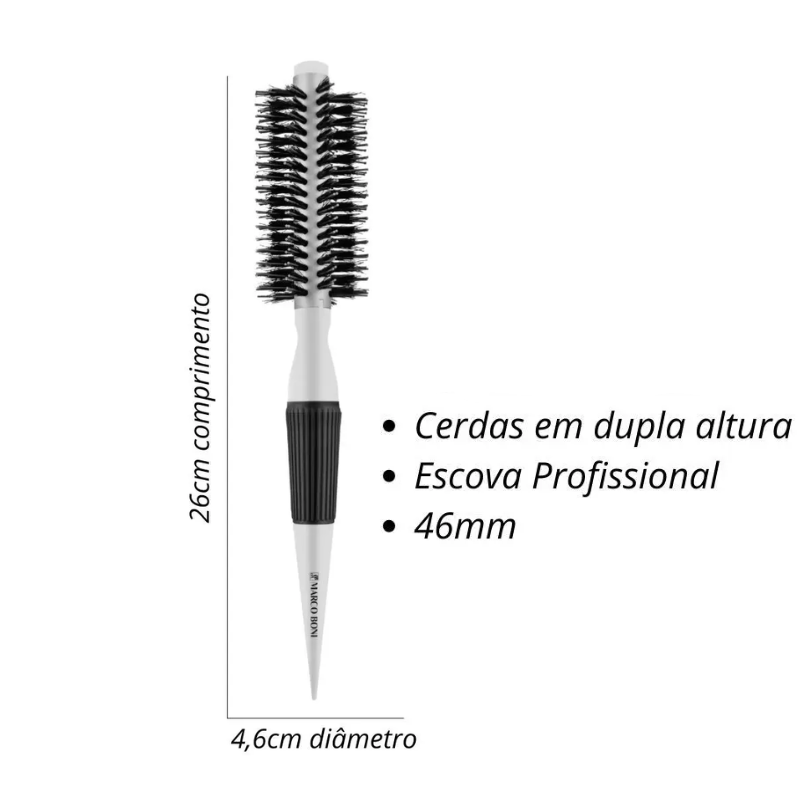 ESCOVA PARA CABELO MARCO BONI PROFISSIONAL THERMAL METALLIC COLORS 46MM