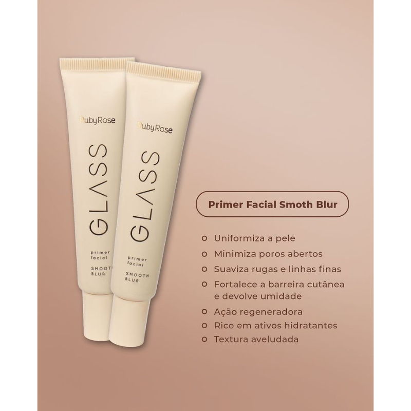 PRIMER FACIAL RUBY ROSE GLASS SMOOTH BLUR 25G
