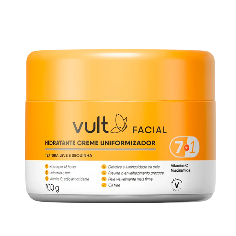 CREME HIDRATANTE FACIAL VULT UNIFORMIZADOR 7 EM 1 100G