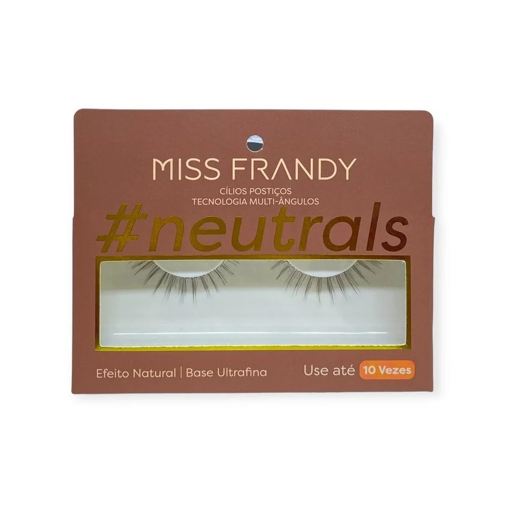 CÍLIOS POSTIÇOS MISS FRANDY #NEUTRALS EFEITO NATURAL BASE ULTRAFINA