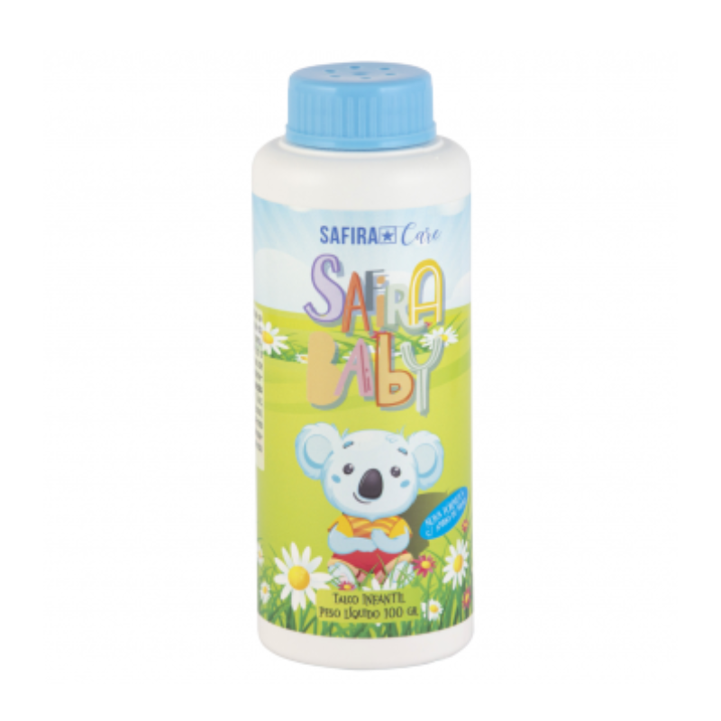 TALCO INFANTIL SAFIRA BABY AZUL 100G
