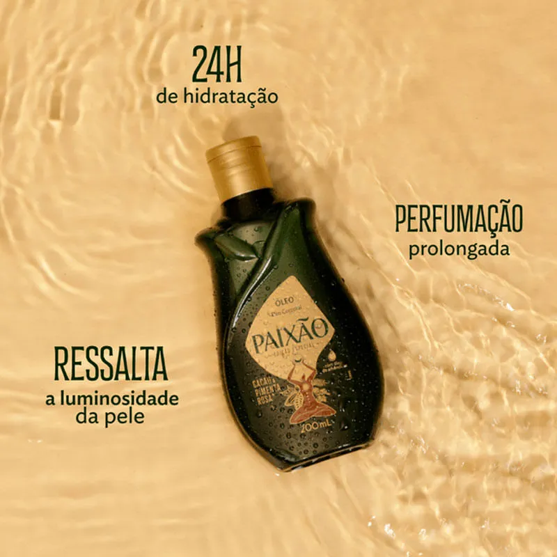 ÓLEO CORPORAL PAIXÃO EDIÇÃO ESPECIAL CACAU & PIMENTA ROSA 200ML