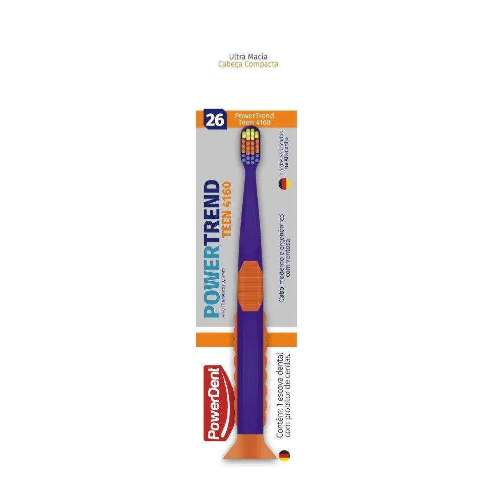 ESCOVA DENTAL POWERDENT TREND SENSITIVE KIDS 4160 CERDAS ULTRA MACIA