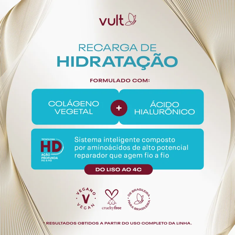 SHAMPOO VULT RECARGA DE HIDRATAÇÃO 350ML