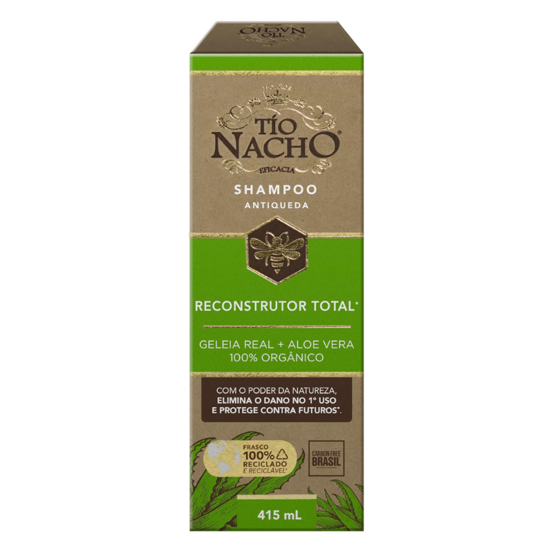 SHAMPOO TÍO NACHO ANTIQUEDA RECONSTRUTOR TOTAL 415ML