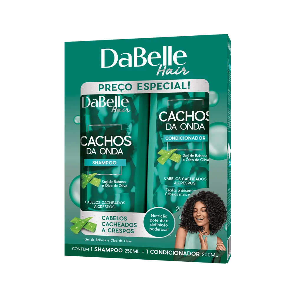 KIT DABELLE CACHOS DA ONDA SHAMPOO 250ML+CONDICIONADOR 175ML