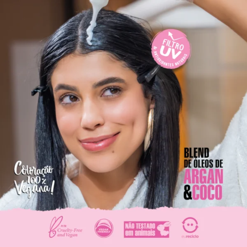 KIT TINTA CAPILAR BEAUTYCOLOR 4.0 CASTANHO NATURAL