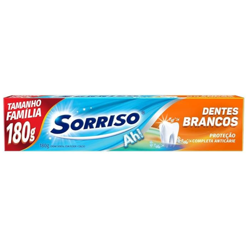 CREME DENTAL SORRISO AH! DENTES BRANCOS 180G