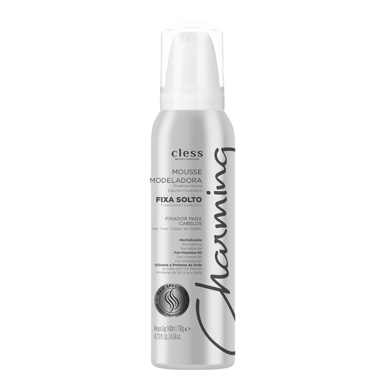 MOUSSE CAPILAR CLESS CHARMING FIXADOR NORMAL FIXA SOLTO 140ML
