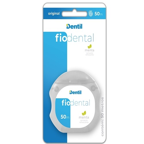 FIO DENTAL DENTIL SABOR MENTA ORIGINAL 50 METROS