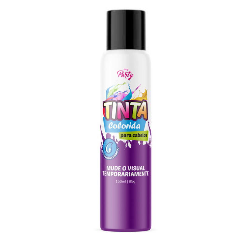 TINTA CAPILAR SPRAY MY PARTY PRETO 150ML
