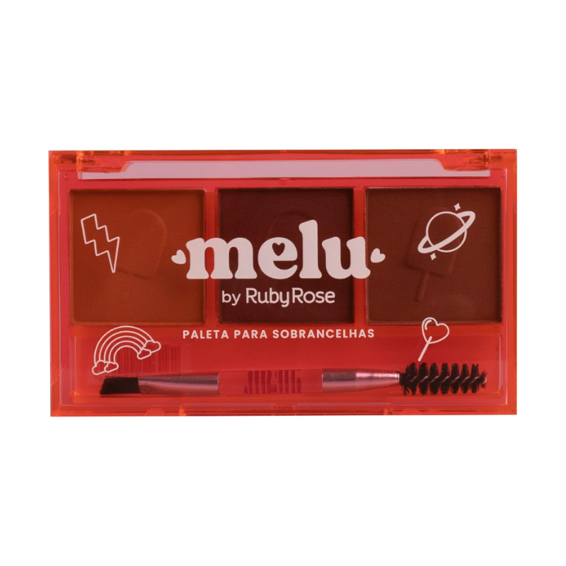 PALETA PARA SOBRANCELHAS MELU RUBY ROSE COR 01 HB-571 7G – FarMake