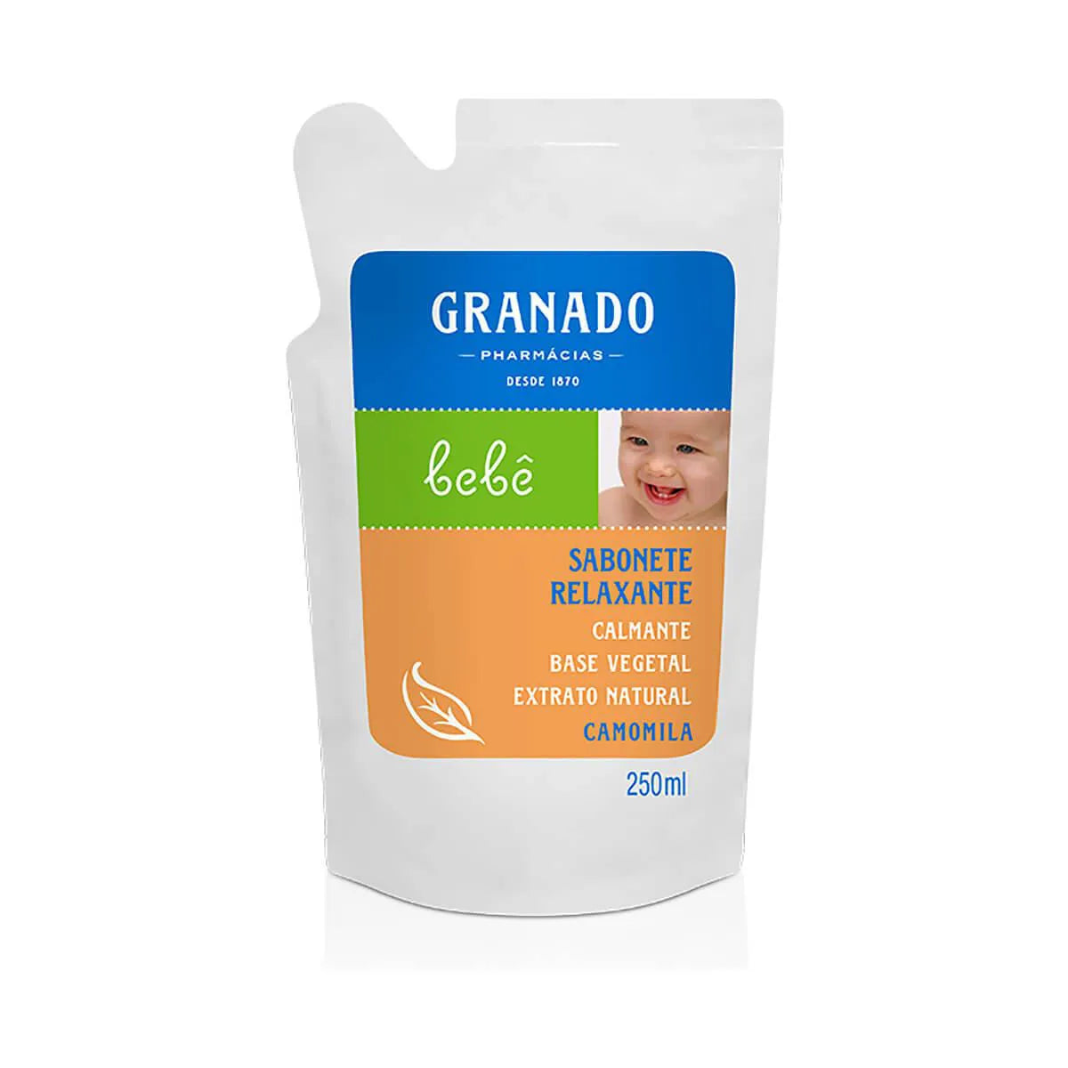 SABONETE LÍQUIDO GRANADO GLICERINA CAMOMILA REFIL 250ML