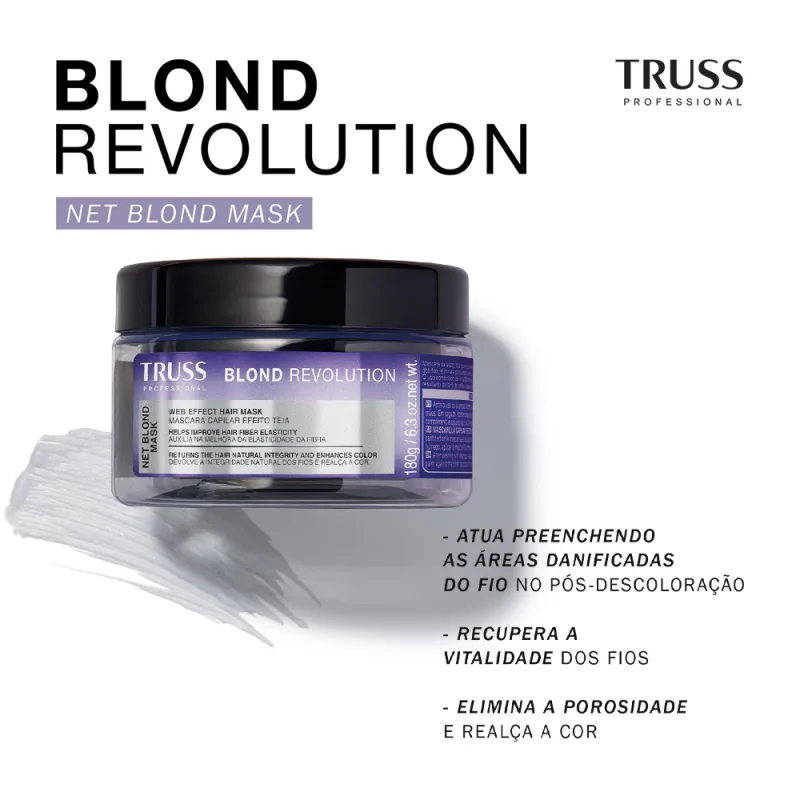 MÁSCARA CAPILAR TRUSS BLOND REVOLUTION EFEITO TEIA 180G