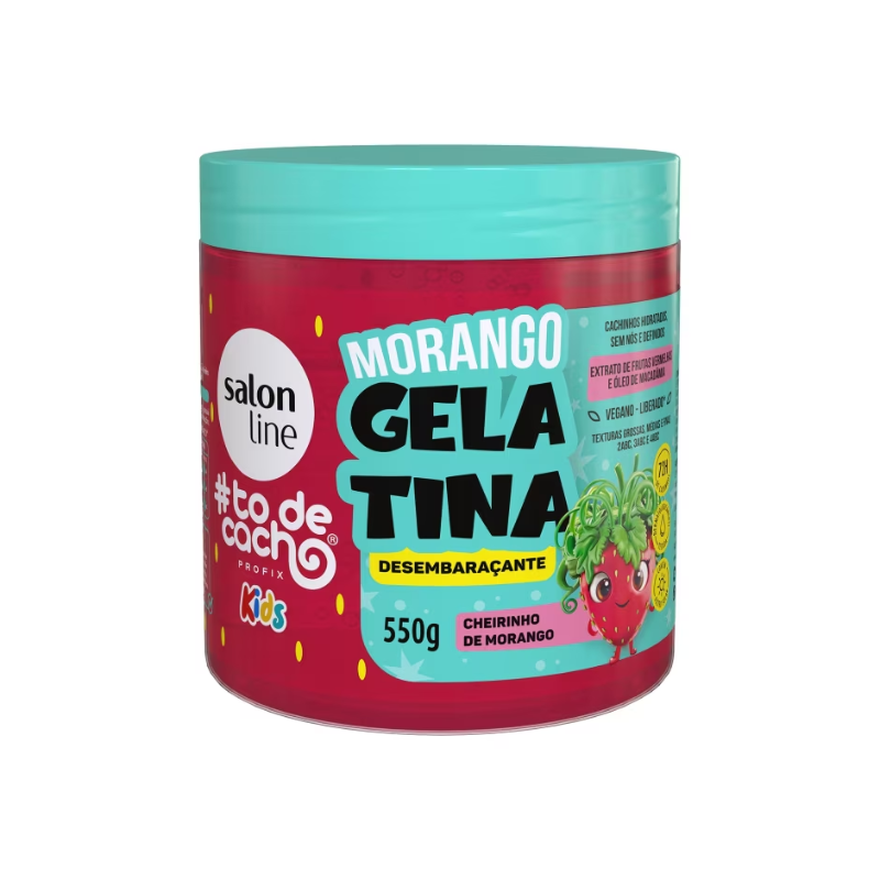 GELATINA CAPILAR SALON LINE MORANGO DESEMBARAÇANTE 550G