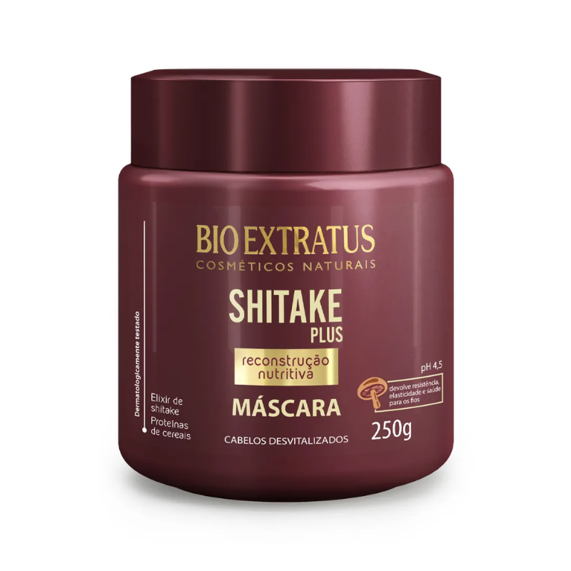 MÁSCARA CAPILAR BIO EXTRATUS SHITAKE PLUS RECONSTRUÇÃO NUTRITIVA 250G